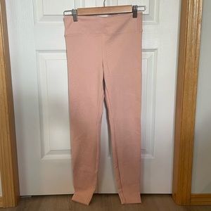 Koral Light Pink Croc Embossed Leggings
